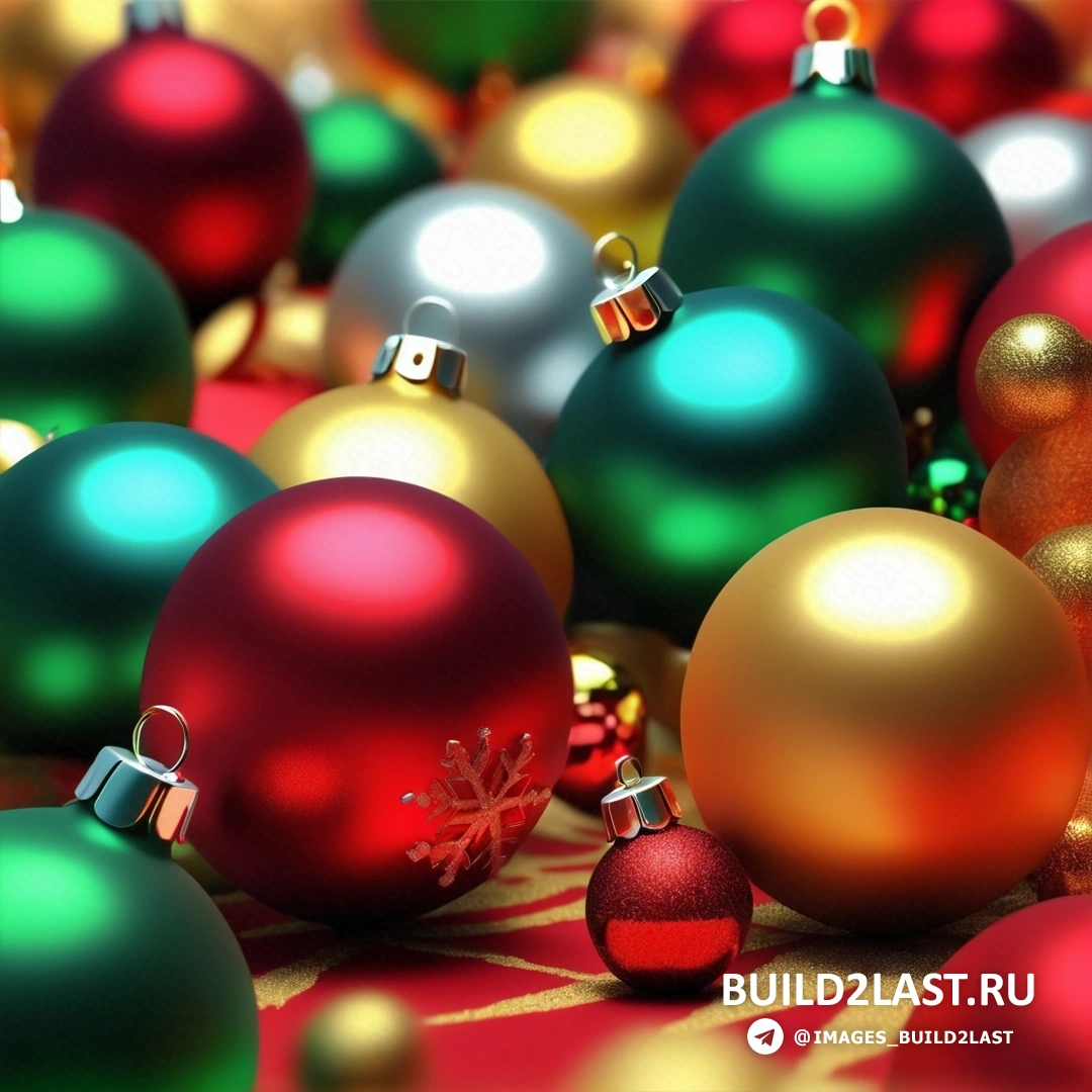 несколько рождественских украшений на скатерти с красно-зеленым фоном и золотой и красной лентой
