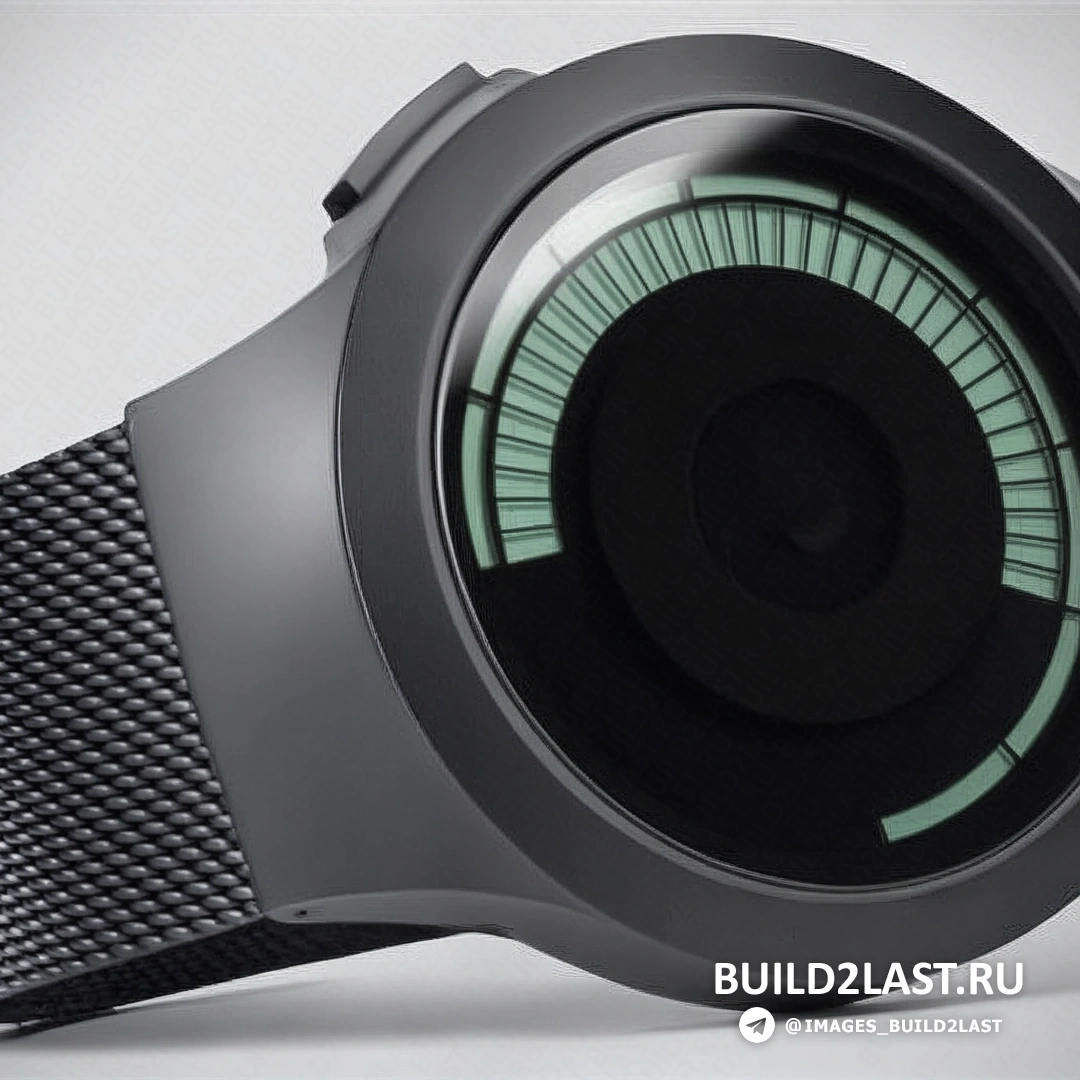 Общий вид наручных часов ZIIIRO Saturn Silver с черным ремешком и современным металлическим корпусом