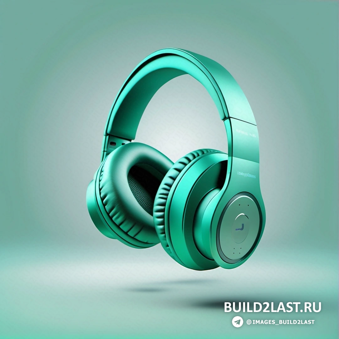Фотореализм - 3D рендер. Пара наушников с зеленым фоном