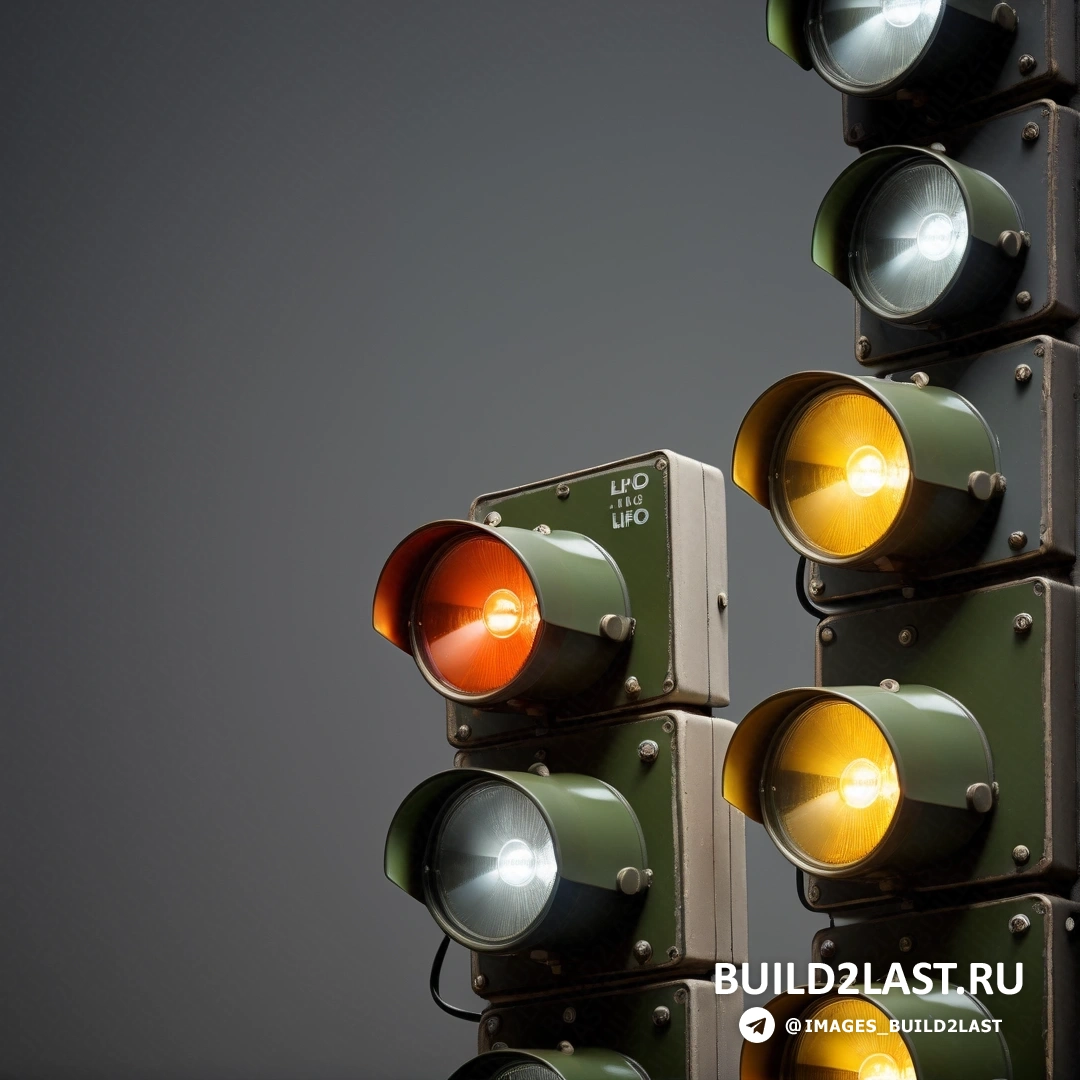 Les автоматисты - 3D рендеринг. Пара светофоров рядом друг с другом на столбе на фоне неба.