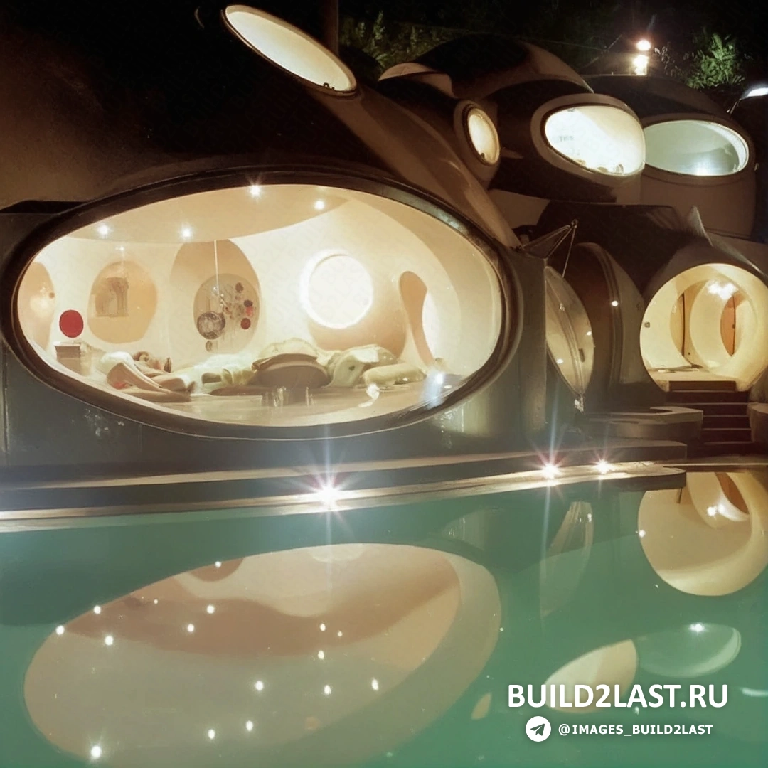 План этажа Palais des Bulles, с круглыми пространствами Планировочная схема одного из этажей Palais des Bulles