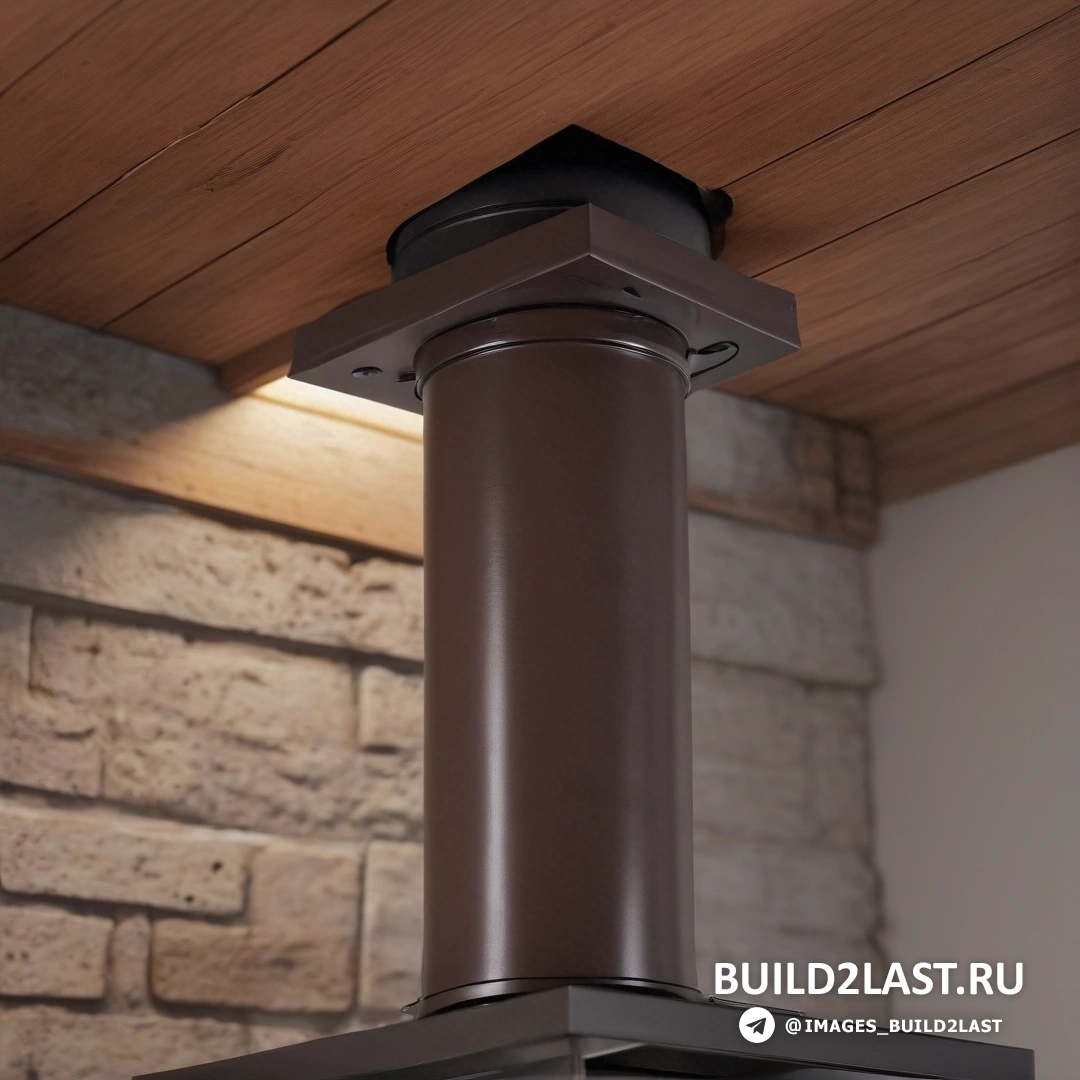 Фотореализм - цифровая визуализация. Плита с подсветкой в ​​комнате с кирпичными стенами и деревянным потолком