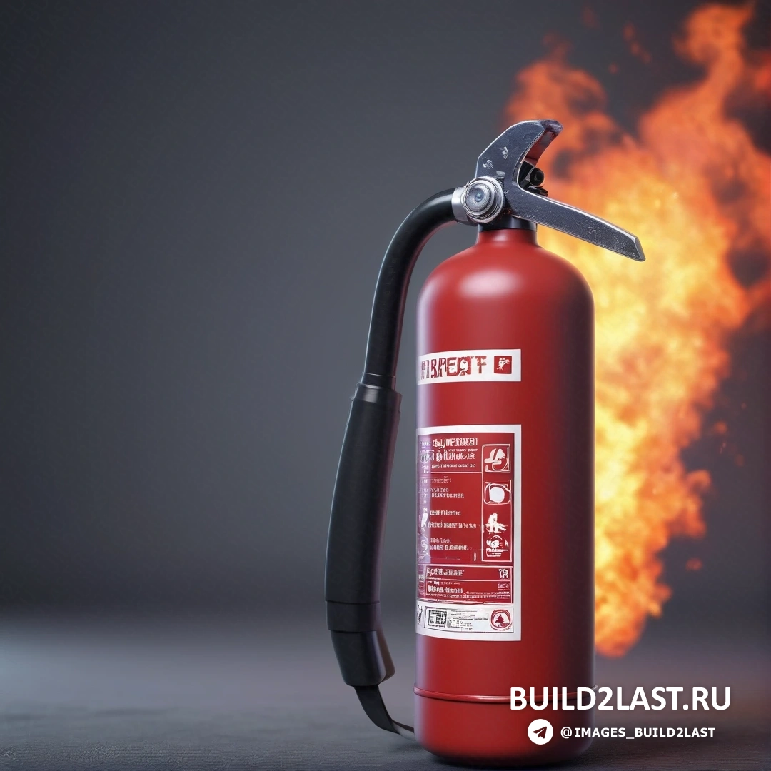 Саморазрушающееся искусство - 3D-рендеринг. Огнетушитель показан с огнетушителем на заднем плане