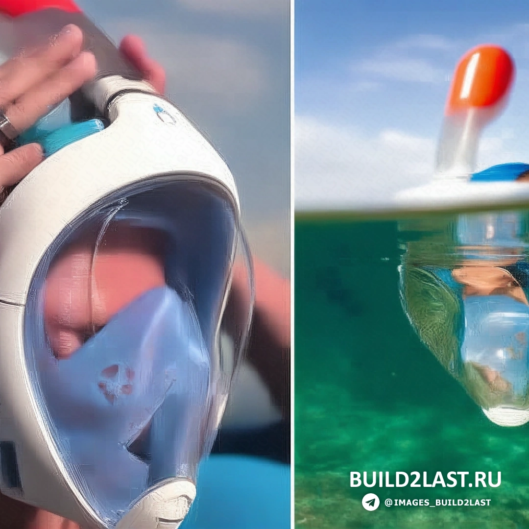 Ребенок в подводной маске «Easybreath» в бассейне