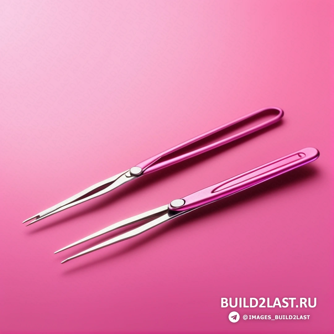 Прецизионизм - натюрморт. Розовые ножницы на розовом фоне.