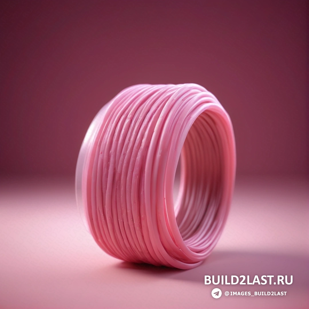 Фотореализм - 3D-рендер. Розовый рулон воска на розовом фоне