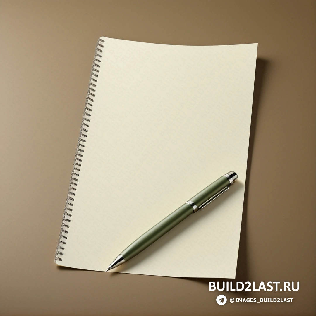Леттеризм - детальная прорисовка. Ручка лежит на блокноте рядом с ручкой на столе на коричневом фоне.