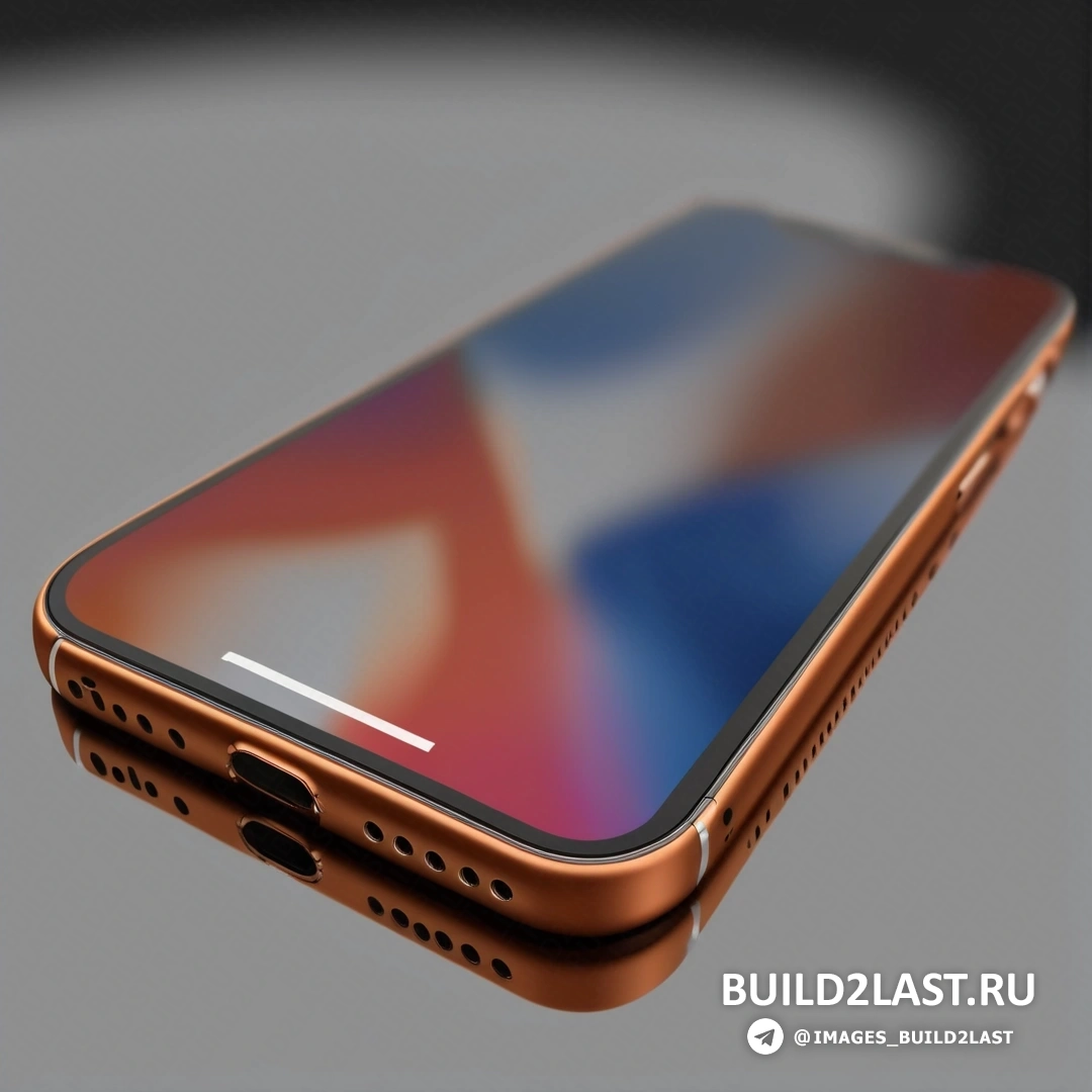 Фотореализм - 3D рендер. Крупный план мобильного телефона с размытым фоном.