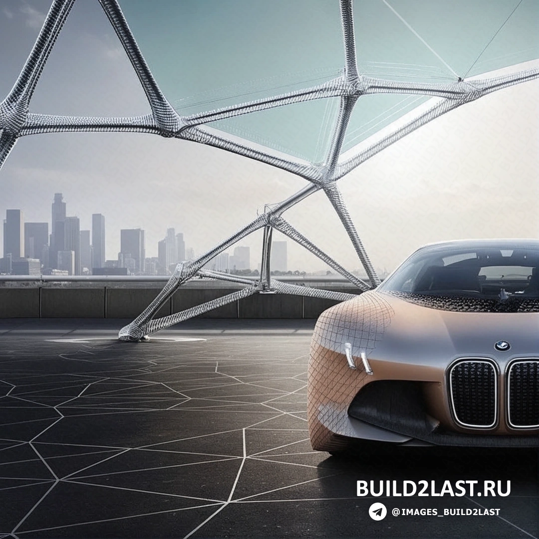 BMW Vision Next 100, уникальный автомобиль с высокими технологиями, Мюнхен, Германия Современный коричневый автомобиль BMW Vision Next 100 в Мюнхене, с элементами hi-tech дизайна.