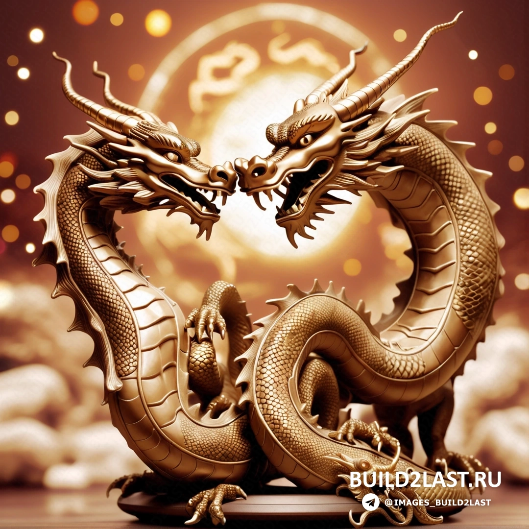 статуя золотого дракона