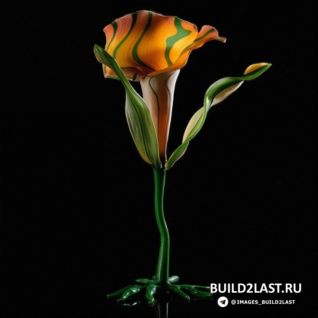 Стеклянная фигура с декоративными элементами, создающая эффект прозрачности и легкости