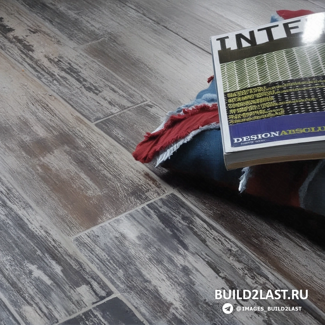 Столовая с керамическим паркетом в бежевых тонах, столом и стульями