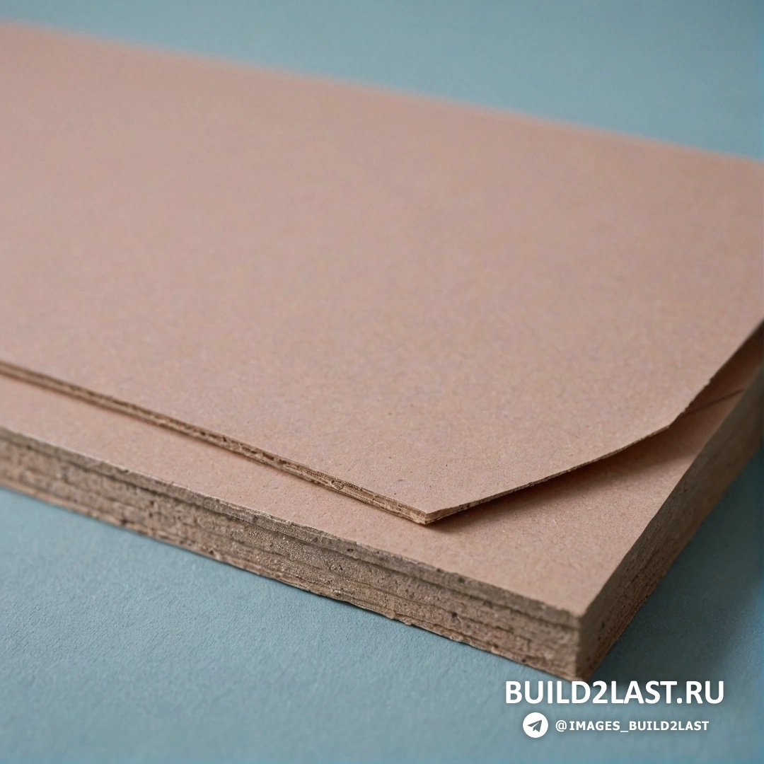 Постминимализм - 3D-рендеринг. Стопка коричневой бумаги на синей поверхности