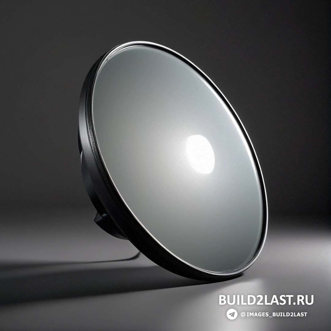 Новая объективность - 3D-рендеринг. Свет, который находится на столе в темной комнате с тенью на полу и черным фоном