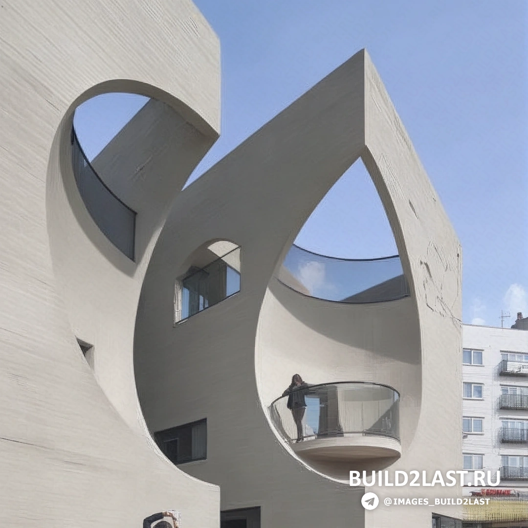 Светящиеся элементы фасада культурного центра в вечернее время