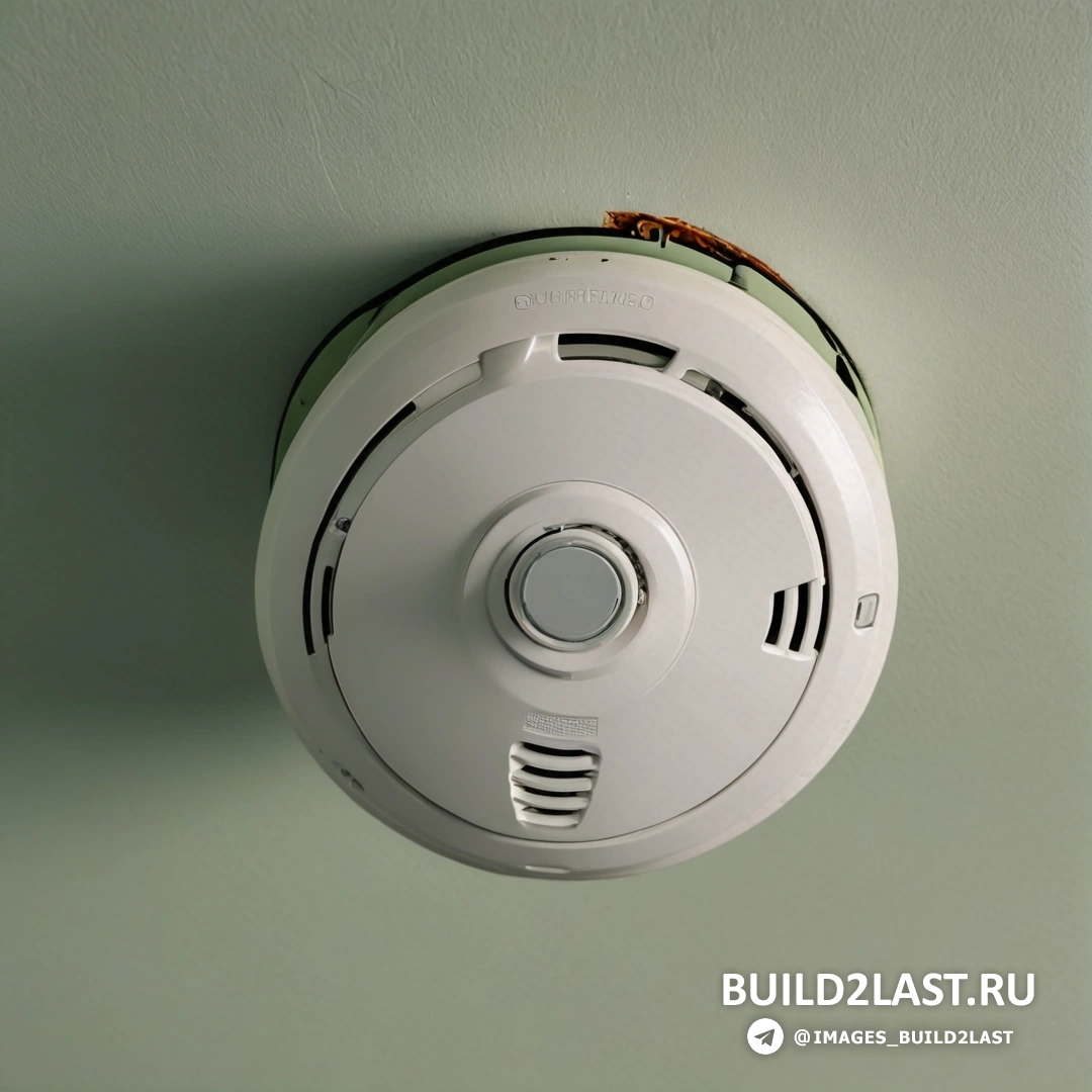 Саморазрушающееся искусство — стоковая фотография. Белый дымовой извещатель на стене с светом сбоку и проводом, проходящим через середину стены