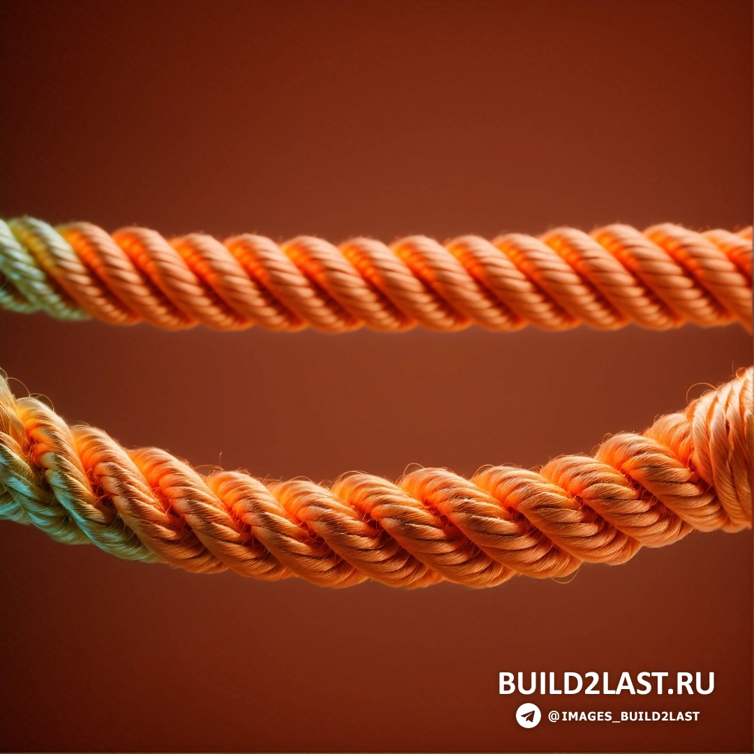 Конструктивизм - изображение с трассировкой лучей. Верёвка на коричневом фоне крупным планом.
