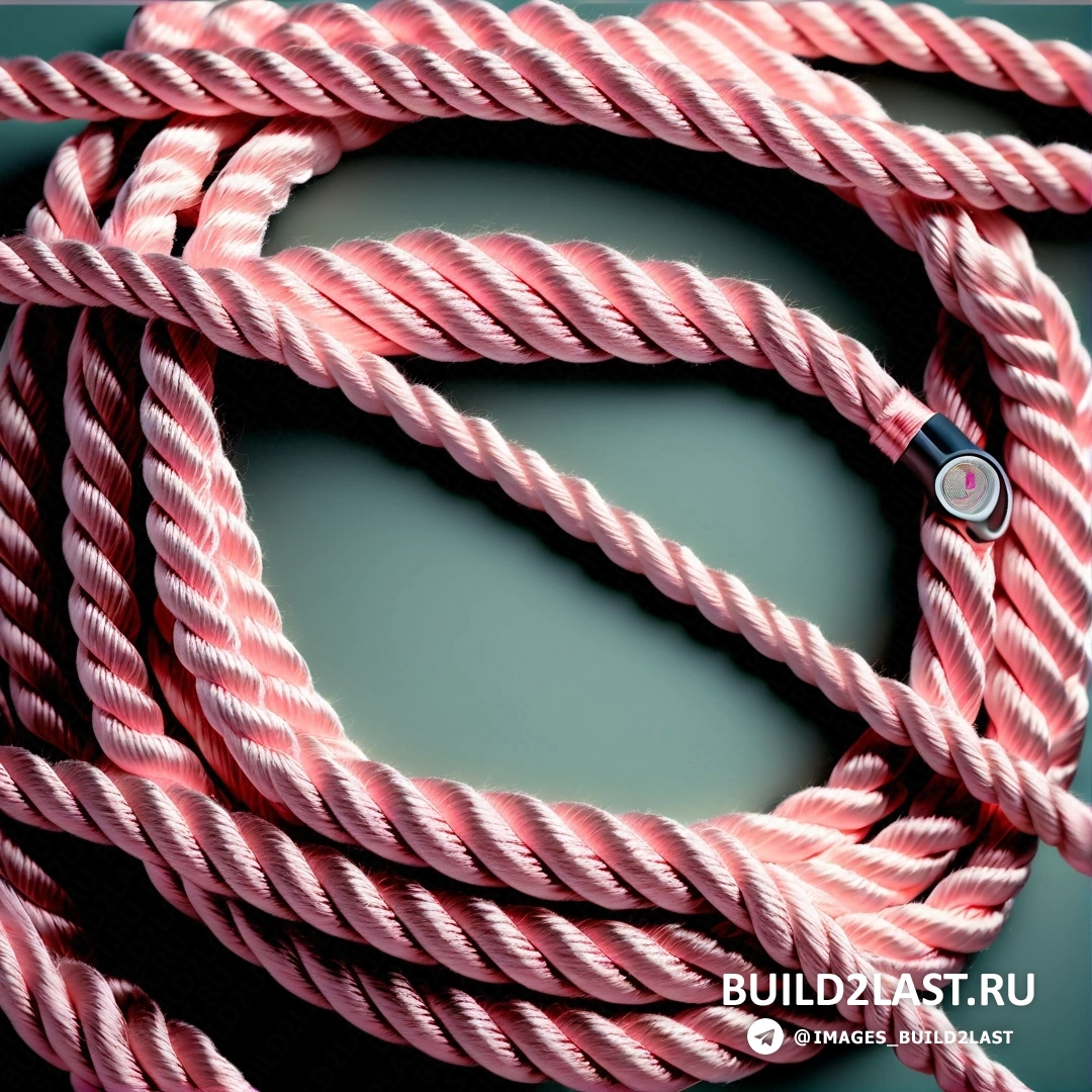Фотореализм - сверхтонкая детализированная живопись. Крупным планом веревка с металлическим крюком на конце и черным фоном.