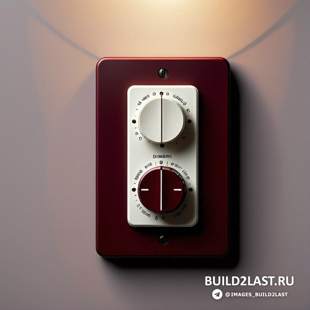Les automatistes - сверхтонкая детализированная живопись. Выключатель красного и белого света на стене с белым светом сбоку и красным