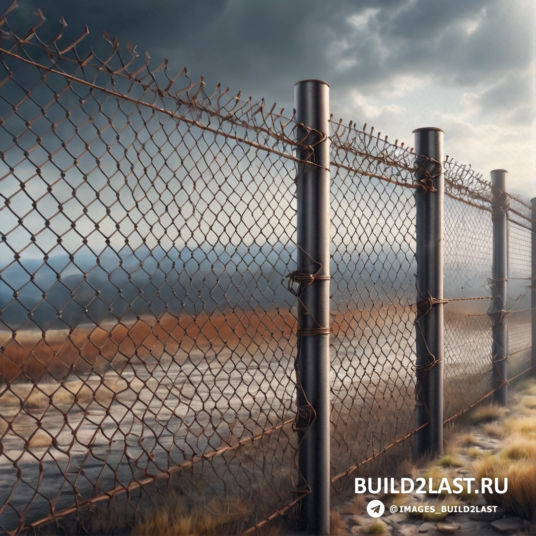 Фотореализм - детальная матовая покраска. Забор с колючей проволокой поверх него