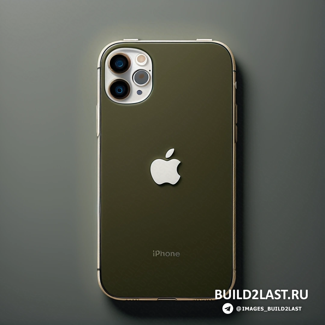 Ретрофутуризм - компьютерный рендеринг. Зеленый iphone с камерой на задней стороне и черным фоном