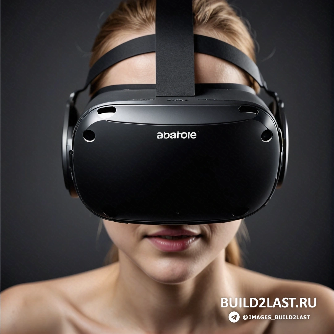 Панфутуризм - 3D-рендеринг. Женщина в гарнитуре виртуальной реальности с черным ремешком на голове