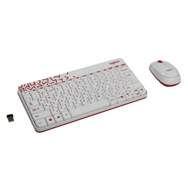 + Logitech Wireless Combo MK240 White / Red USB 920-008212