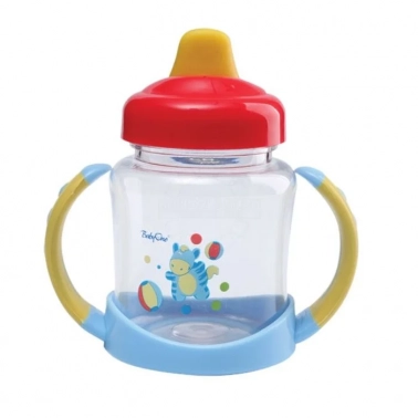 Поильник BabyOno с мягким носиком 180 мл с ручками