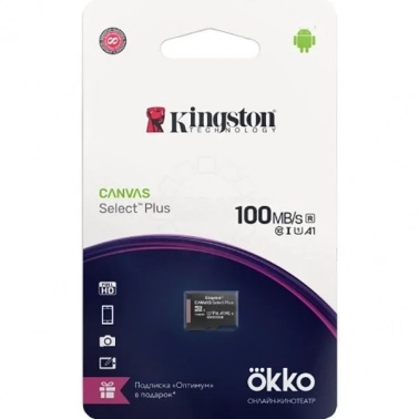   Kingston Canvas Select Plus MicroSD 16GB Class 10,  OKKO