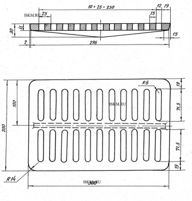 Решетка к трапу МЕТРО 300*200, Металлические изделия и конструкции