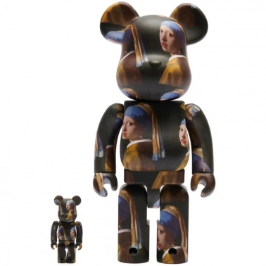  Bearbrick Medicom Toy Girl with a Pearl Earring by Johannes Vermeer 400% and 100%