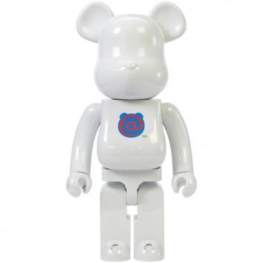  Bearbrick Medicom Toy Bearbrick Logo 1st Model White Chrome 1000%