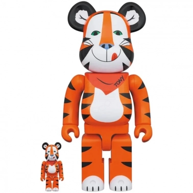  Bearbrick Medicom Toy Set Tony The Tiger Vintage Kelloggs 400% and 100%