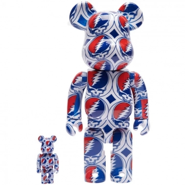  Bearbrick Medicom Toy Grateful Dead Steal Your Face 400% and 100%