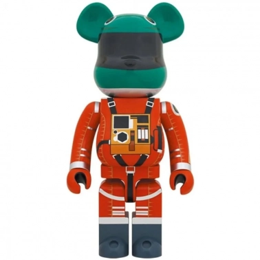  Bearbrick Medicom Toy 2001 A Space Odyssey Space Suit Green and Orange 1000%