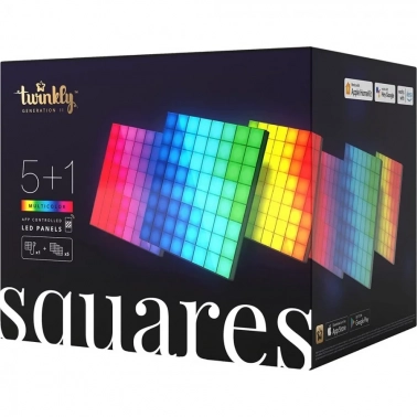    Twinkly Squares Multicolor Edition Starter Kit (6 Panels), Squares Multicolor Edition Starter Kit 6 