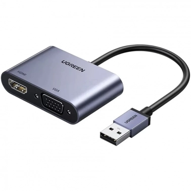 USB  Ugreen USB-HDMI+VGA,  (20518)