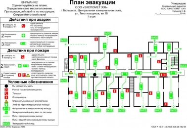 План эвакуации при пожаре ппр в рф