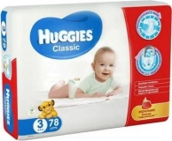 ���������� Huggies, CLASSIC ������ 3 4-9�� 78��