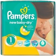 ���������� Pampers, New Baby-Dry Newborn 2-5 �� 1 ������ 27 ��, ������� ������
