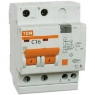 Дифференциальный автомат tdm ад12 2р 20а 30ма sq0204-0008