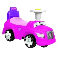 Каталка DOLU Степ 2 в 1, без ручки управления, с рулем, розовый, Dolu