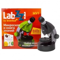 Микроскоп Levenhuk, LabZZ MV1 Moonstone + книга (77621)