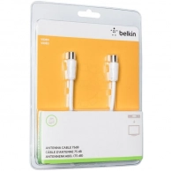 Кабель телевизионный Belkin, TV коакс. папа/мама 5м белый (F3Y054bf5MWHT-P)