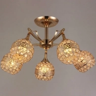 люстра потолочная hiper ravenna h101-5 е27 5x60вт ip 20 золото, Настольные лампы