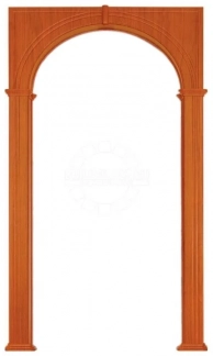 Арка Турин пвх 190х1720х2430мм миланский орех, Дверная Линия