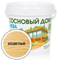 Декоративный деревозащитный антисептик Сосновый Дом Аква б/ц -20С° 0,9л, Dekart