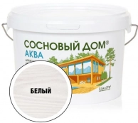 Декоративный деревозащитный антисептик Сосновый Дом Аква белый -20С° 2,5л, Dekart