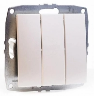 Выключатель встраиваемый D/L 3кл жемчуг, Mono Electric