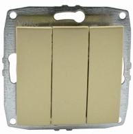 Выключатель встраиваемый D/L 3кл титан 500-002222-114, Mono Electric